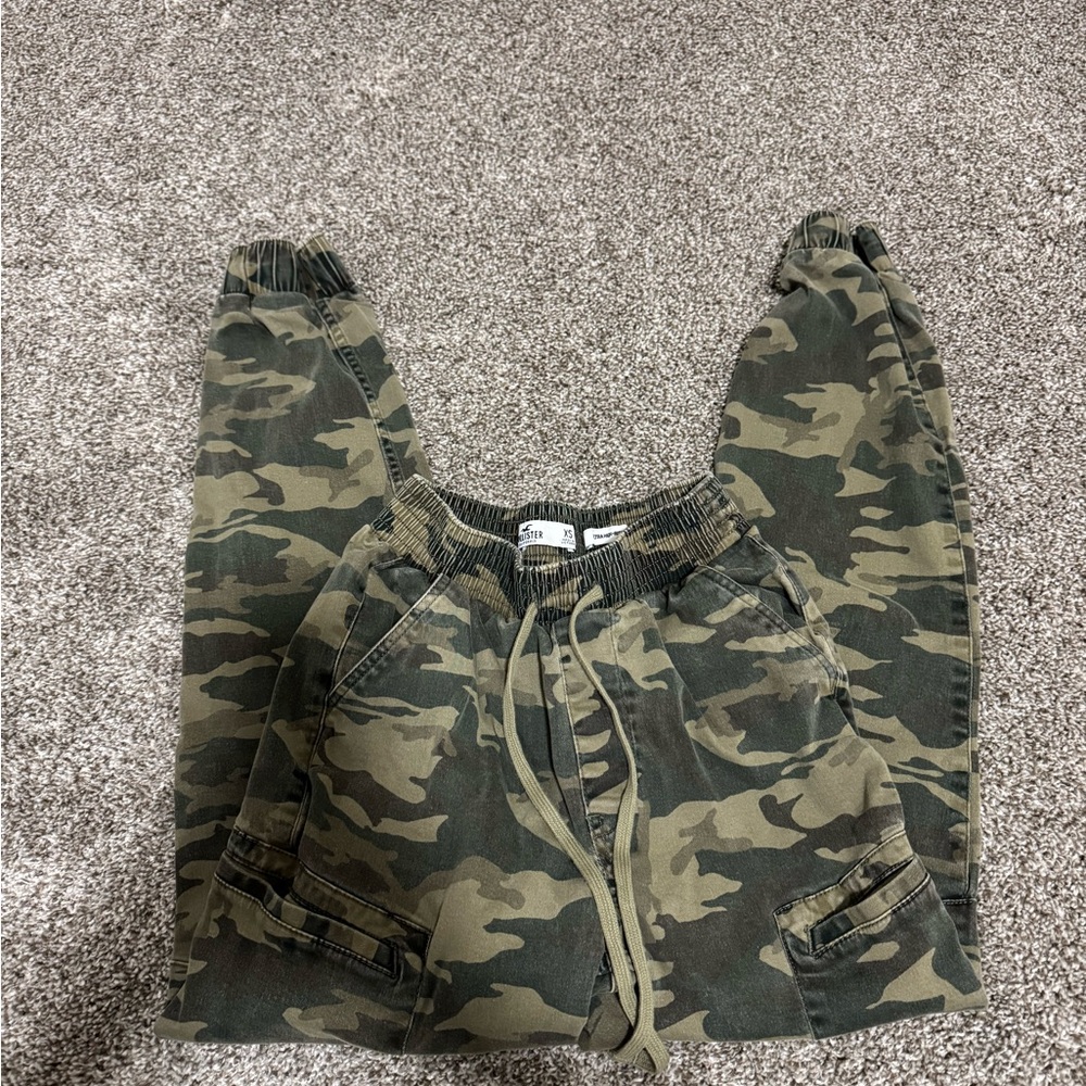 Hollister Olive Camo Joggers